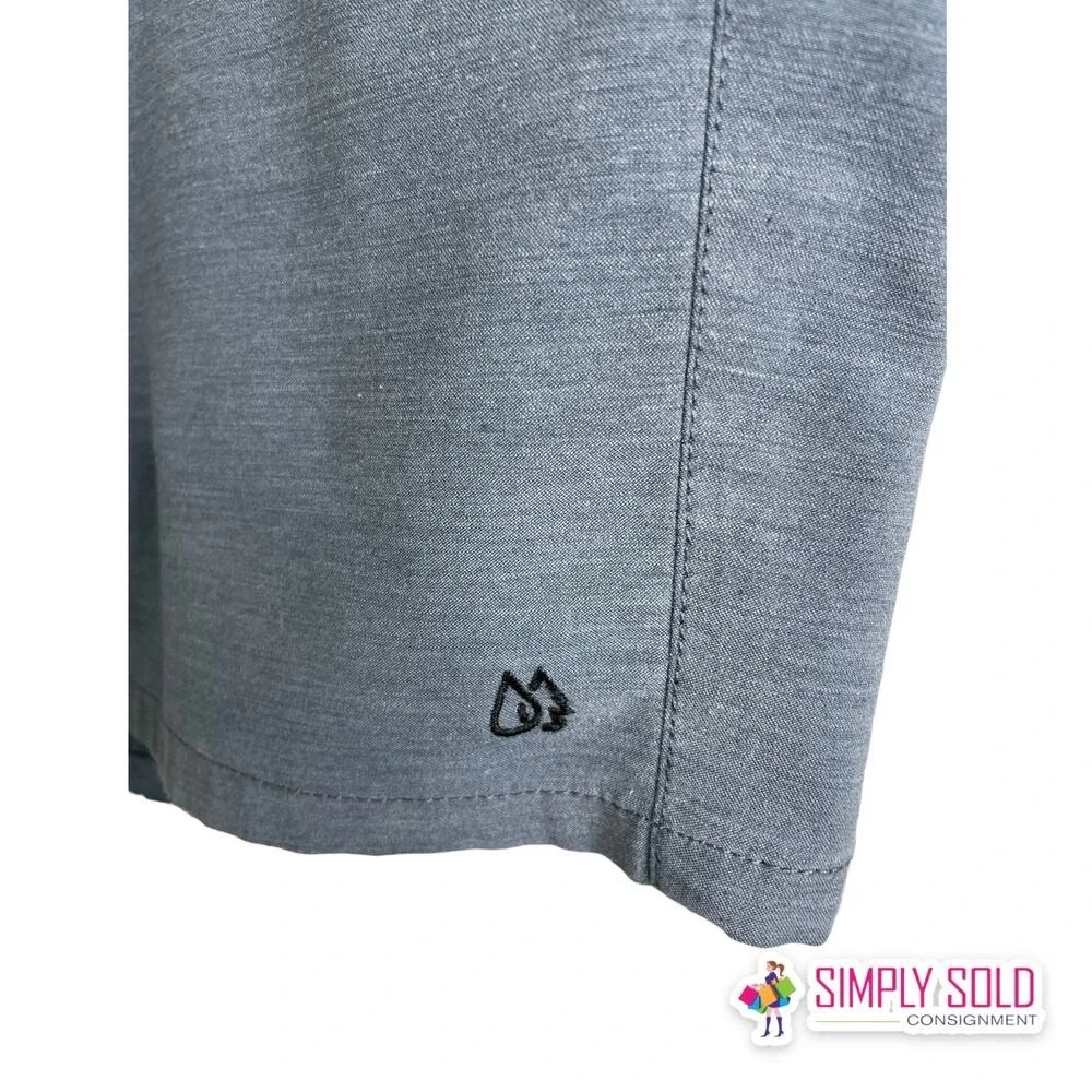 FREEWORLD Hybrid Shorts Men 30 Grey Heathered Quick Dry Casual Active Boardshort